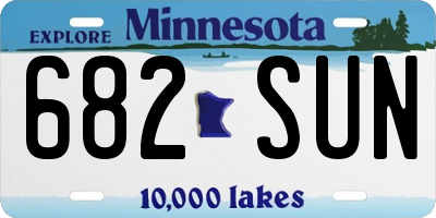 MN license plate 682SUN