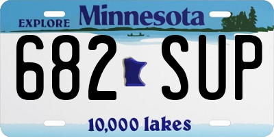 MN license plate 682SUP