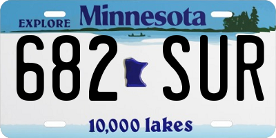 MN license plate 682SUR