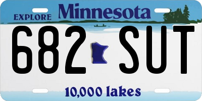 MN license plate 682SUT
