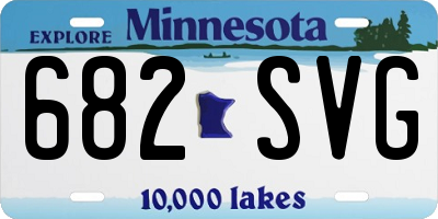 MN license plate 682SVG