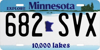 MN license plate 682SVX