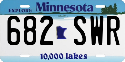 MN license plate 682SWR