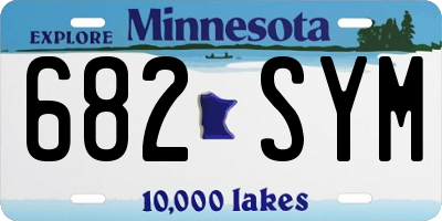 MN license plate 682SYM