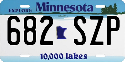 MN license plate 682SZP