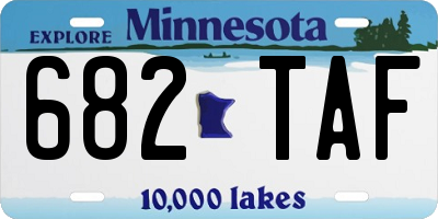 MN license plate 682TAF