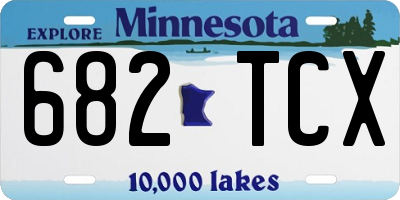 MN license plate 682TCX