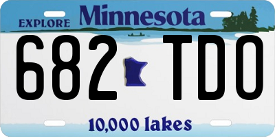 MN license plate 682TDO