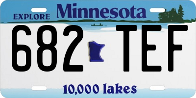 MN license plate 682TEF