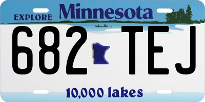 MN license plate 682TEJ