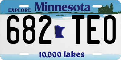 MN license plate 682TEO