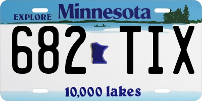 MN license plate 682TIX