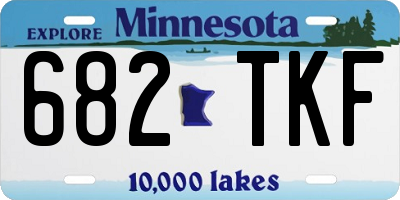 MN license plate 682TKF