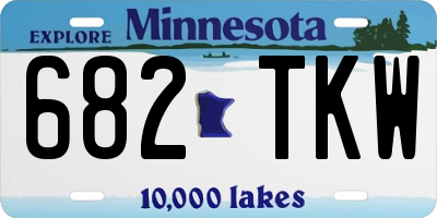 MN license plate 682TKW