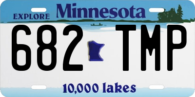 MN license plate 682TMP
