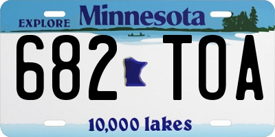 MN license plate 682TOA