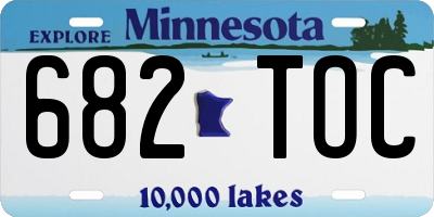 MN license plate 682TOC
