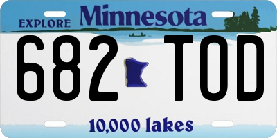 MN license plate 682TOD