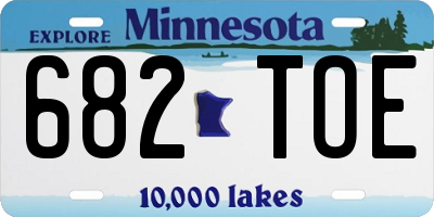 MN license plate 682TOE