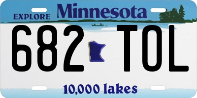 MN license plate 682TOL