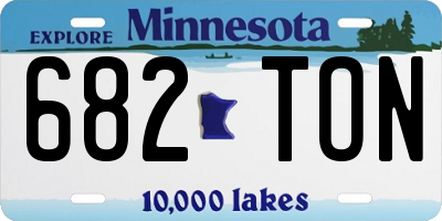 MN license plate 682TON