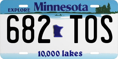MN license plate 682TOS