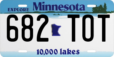 MN license plate 682TOT