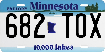 MN license plate 682TOX