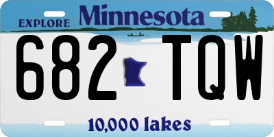 MN license plate 682TQW