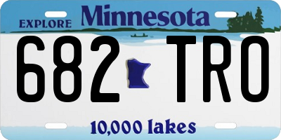 MN license plate 682TRO