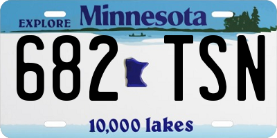 MN license plate 682TSN