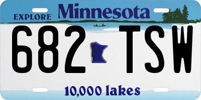 MN license plate 682TSW
