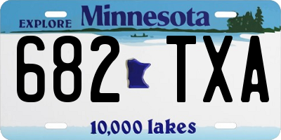 MN license plate 682TXA