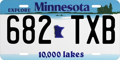 MN license plate 682TXB