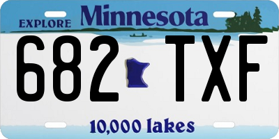 MN license plate 682TXF