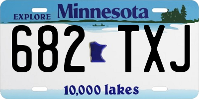 MN license plate 682TXJ