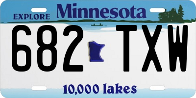 MN license plate 682TXW