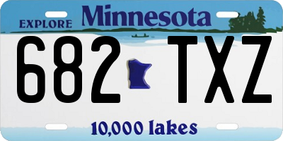 MN license plate 682TXZ