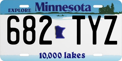 MN license plate 682TYZ
