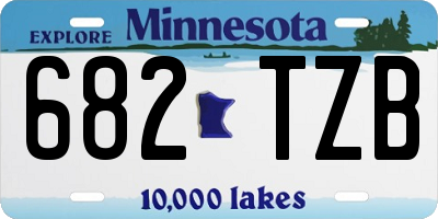 MN license plate 682TZB
