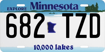 MN license plate 682TZD