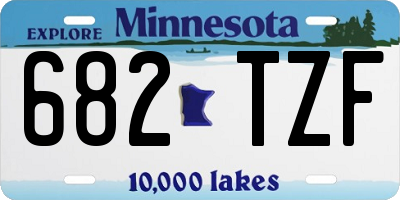 MN license plate 682TZF
