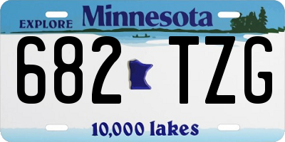 MN license plate 682TZG