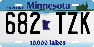 MN license plate 682TZK