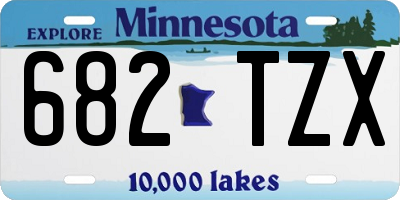 MN license plate 682TZX