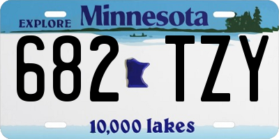 MN license plate 682TZY