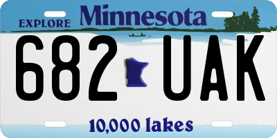 MN license plate 682UAK