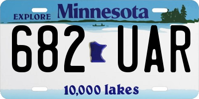 MN license plate 682UAR