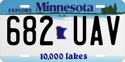 MN license plate 682UAV