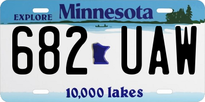 MN license plate 682UAW